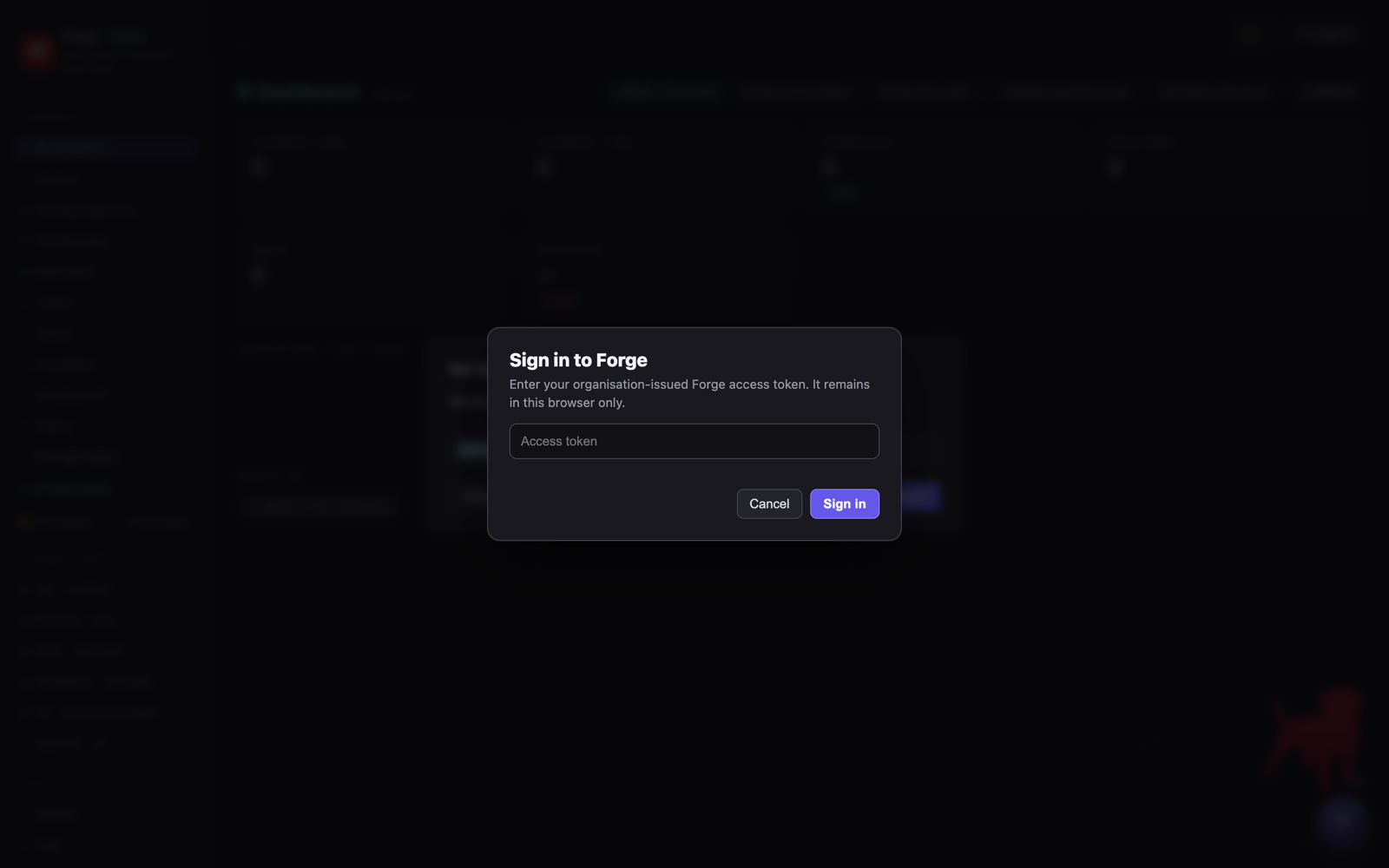 Prompt dialog